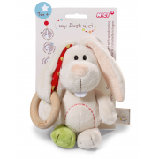 NICI 37879 Играчка Заекът Тили с дървен ринг, 3+ мес.