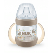 NUK for NATURE Шише за сок РР Temperature Control 150мл. със силиконов накрайник 6+мес. Кремаво